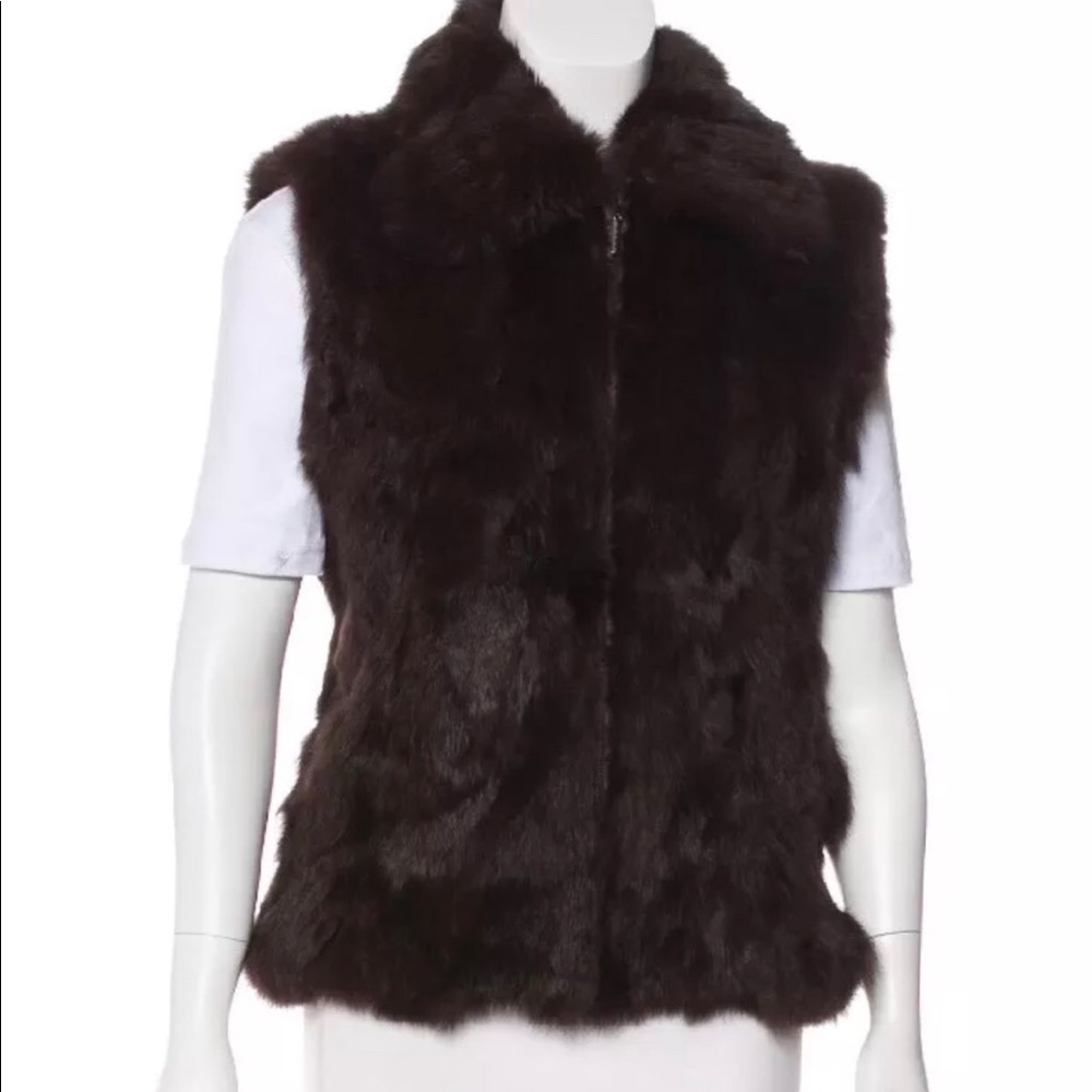 Saks fifth avenue rabbit fur vest Size M